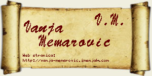 Vanja Memarović vizit kartica